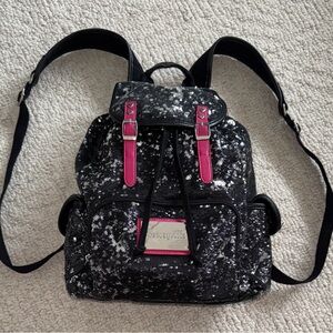 Betsy Johnson Black and Pink Betsyville Backpack